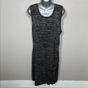 Apt. 9 Black and Gray Sleeveless Sheath Midi Dress